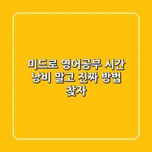 미드로 영어공부? 시간 낭비 말고 진짜 방법 찾자!