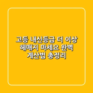 고등 내신등급, 더 이상 헤매지 마세요! 완벽 계산법 총정리