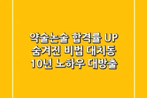 약술논술 합격률 UP! 숨겨진 비법, 대치동 10년 노하우 대방출