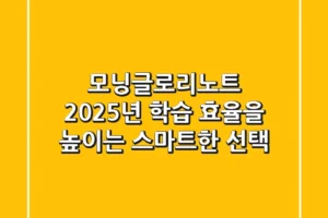 모닝글로리노트: 2025년 학습 효율을 높이는 스마트한 선택