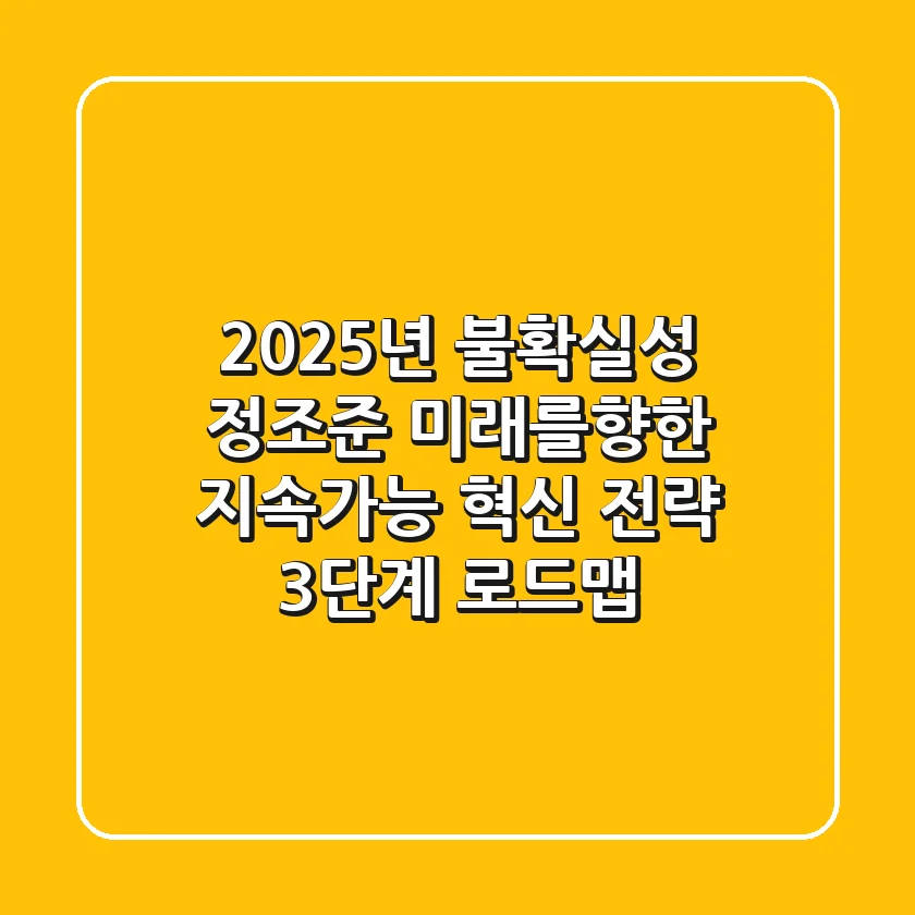"2025년 불확실성 정조준", 미래를향한 지속가능 혁신 전략 3단계 로드맵