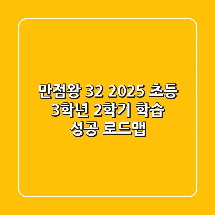 만점왕 3-2 (2025), 초등 3학년 2학기 학습 성공 로드맵
